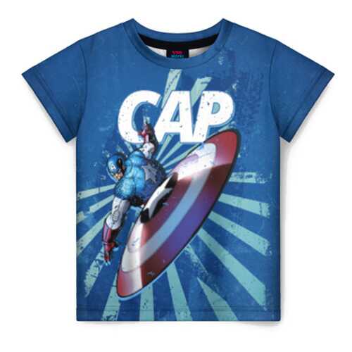 Детская футболка ВсеМайки 3D Captain America, р. 170 в Детский мир