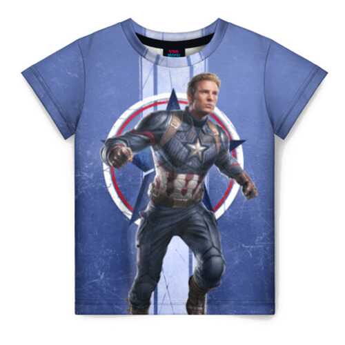 Детская футболка ВсеМайки 3D Captain America, размер 110 в Детский мир