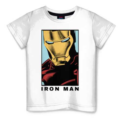 Детская футболка ВсеМайки Iron Man хлопок, р. 128 в Детский мир