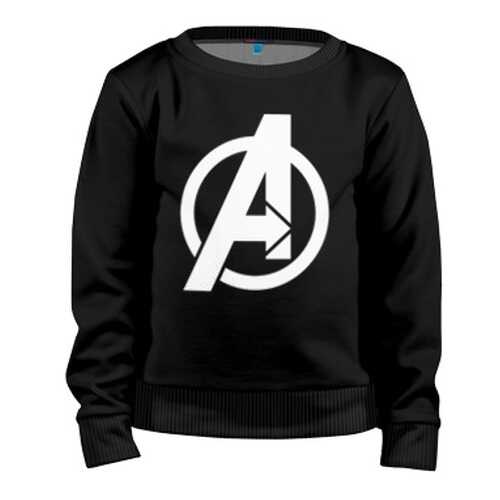 Детский свитшот ВсеМайки Avengers logo white, р. 158 в Детский мир