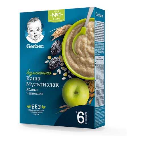 Каша безмолочная Gerber Мультизлаковая с яблоком и черносливом с 6 мес. 180 г в Детский мир