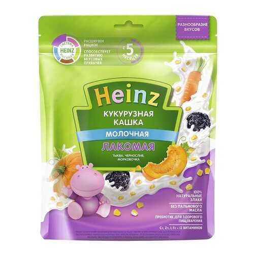 Каша молочная Heinz Кукурузная тыква, чернослив, морковочка с 5 мес. 170 г в Детский мир