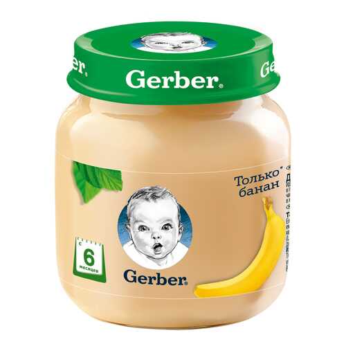 Пюре фруктовое Gerber Банан с 6 мес. 130 г в Детский мир