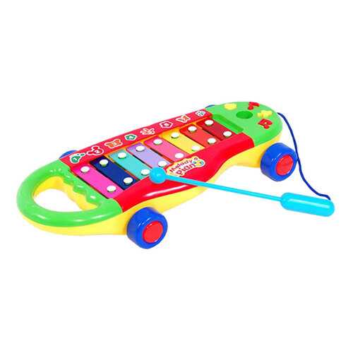 Ксилофон Shenzhen toys melody piano с синими колесами в Детский мир