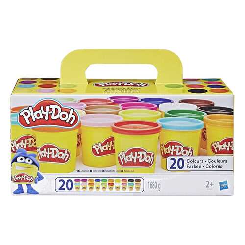 Пластилин Play-Doh Super Color Pack A7924EUC 20 банок в Детский мир