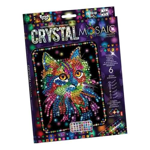 Мозаики Danko Toys CRM-01-02 Crystal Mosaic Кот в Детский мир