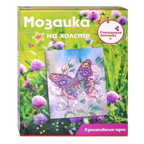 ВОЛШЕБНАЯ МАСТЕРСКАЯ Мозаика из пайеток на холсте Бабочка МХ-15 в Детский мир