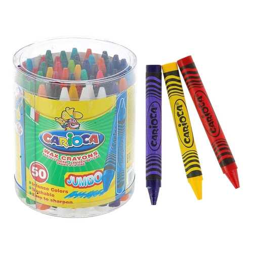 Набор крупных восковых мелков Carioca Wax Crayons Maxi 50 шт в Детский мир