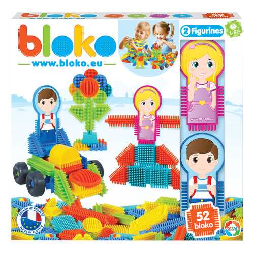 Игольчатый конструктор Bloko. 50 деталей + 2 человечка (семья) в Детский мир