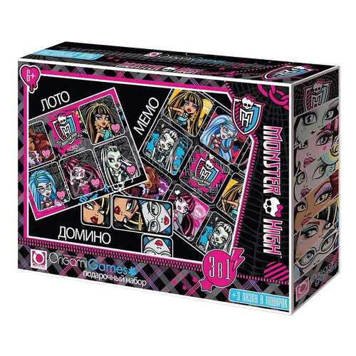 Настольная игра Origami Games Monster High 3В1 225 в Детский мир