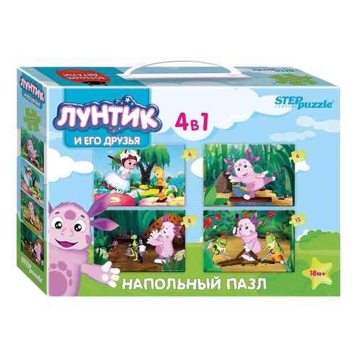 Пазл Лунтик 4 в 1 30 элем. Step Puzzle Baby Step 70153 в Детский мир