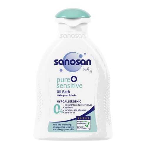 Детское масло для купания малыша Sanosan Pure Sensitive, 200 мл в Детский мир